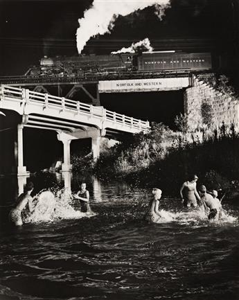 O. WINSTON LINK (1914-2001) Hawksbill Creek Swimming Hole, Luray, Virginia * Hester Fringer’s Living Room on the Tracks, Lithia, V.A.